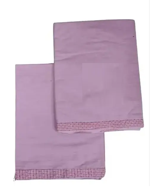 100% Fine Cotton Ac Stylish Beautiful Plain Single Bed Sheet Pack of 2
