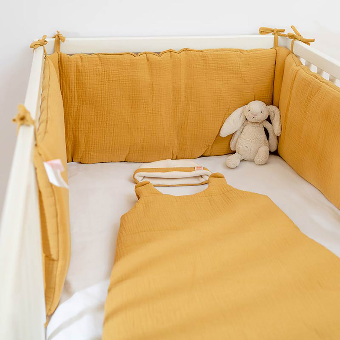 Organic Cotton Cot Bumper - Honey