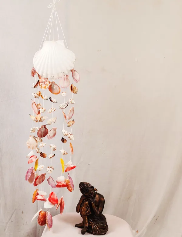 Multicolor Earthenware Windchime 30 Inch