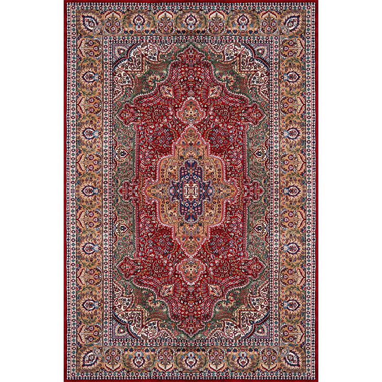 6×9 Feet Handmade Wool Carpet Royal Red Hand Knotted Indo-persian