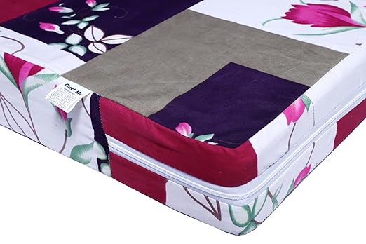 CheckMe Cotton King Bed Cover (Multicolor)