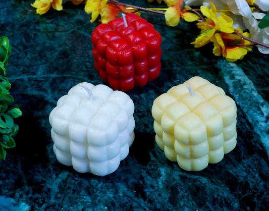 Bubble Candle Soy Wax Cube for Party Pack Of 3