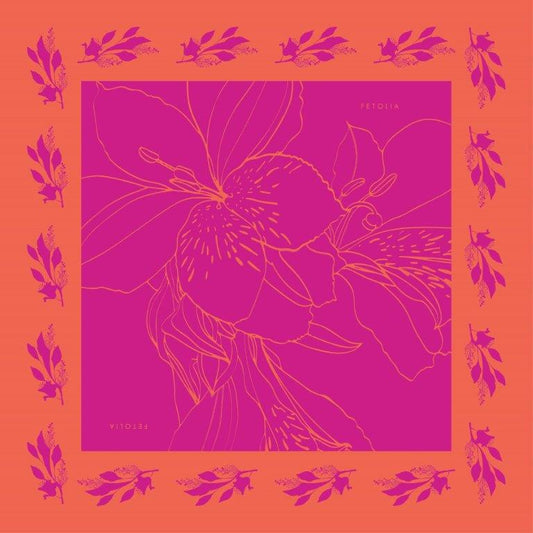 The Magnificent Alstroemeria - Fuschia - 100% Silk Scarf