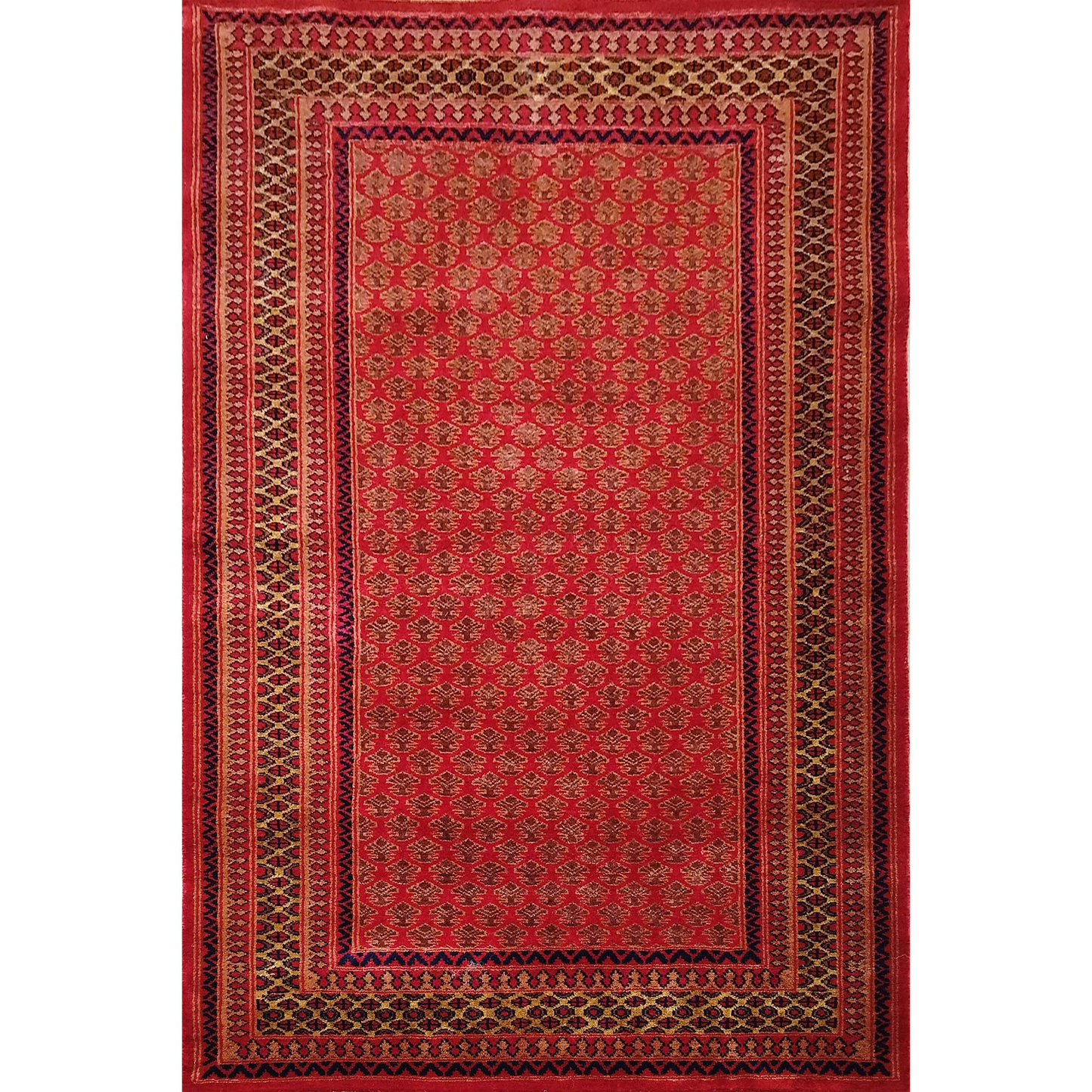 4×6 Feet Hand Knotted Wool Carpet Red