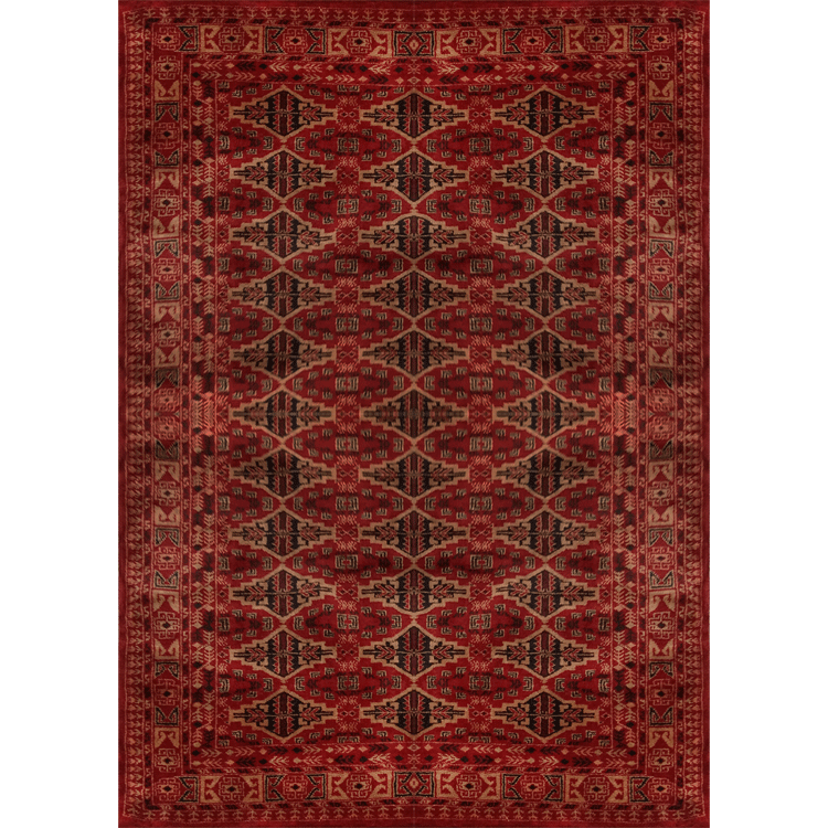 5×7 Feet Handmade Wool Carpet Red Hand Knotted Bukhara