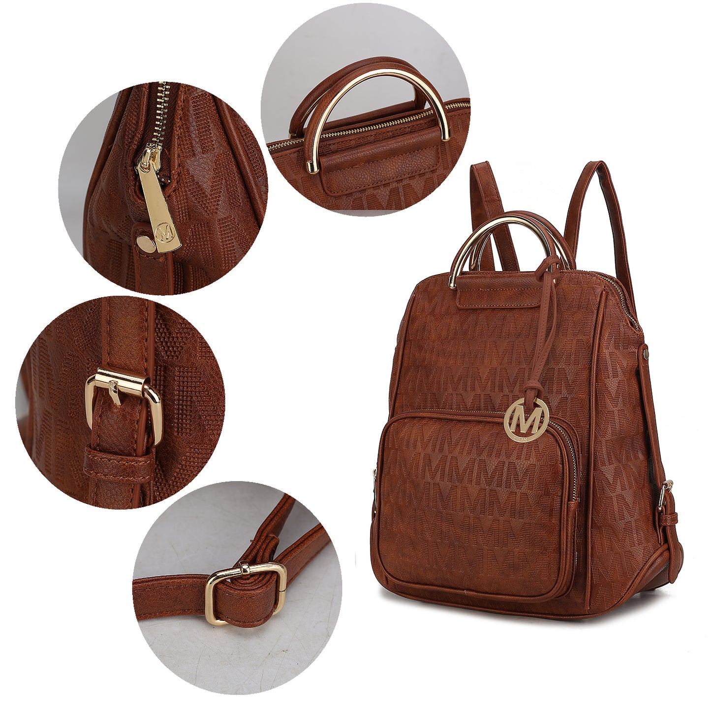 MKF Collection Torra Milan Signature Trendy Backpack By Mia k