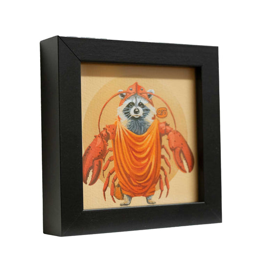 Pocket Art, Print im Rahmen, 10 x 10 cm, Sternzeichen Krebs