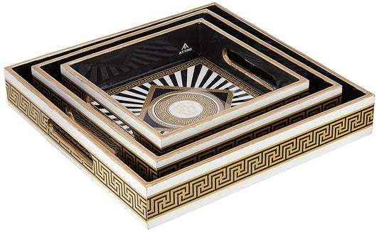 Square Tray Designer Wooden Serving Trays