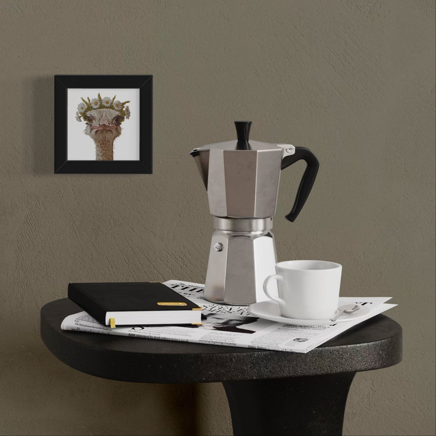 Pocket Art, Print im Rahmen, 10 x 10 Blumenkind Nandu