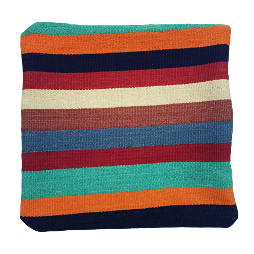 Kilim Handwoven Shocking Orange Cushion Cover