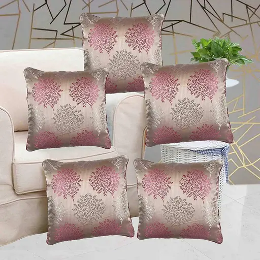 Pink Cushion Cover Set of 5 Pcs(16x16 inchs)