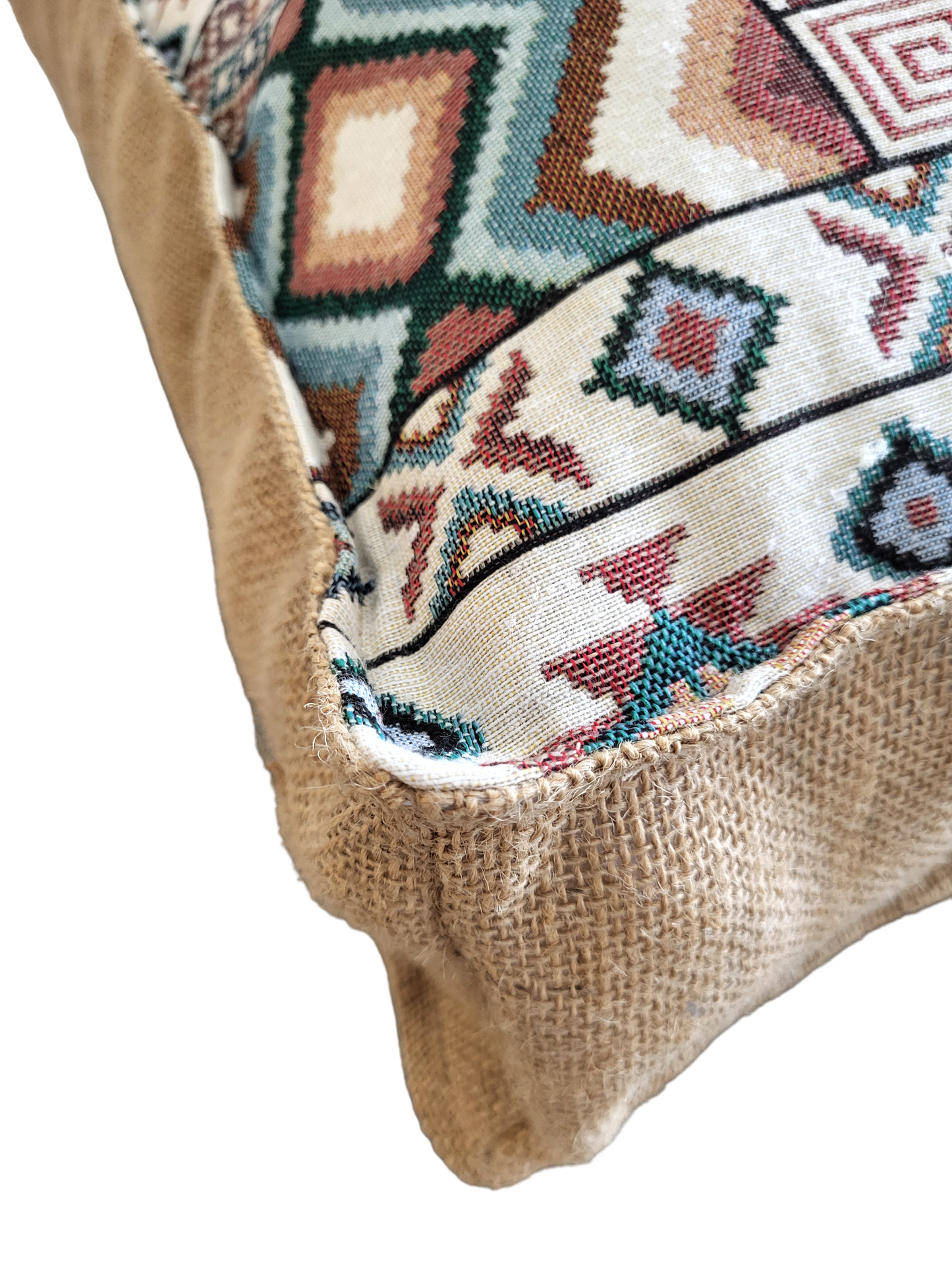 Aztec Blue Floor Cushion - Pouf