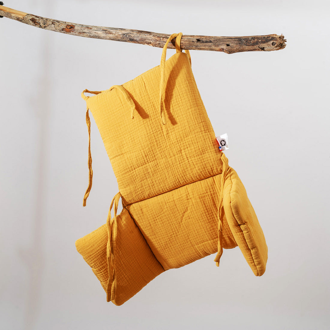 Cushion High Chair in Organic Cotton - Honey