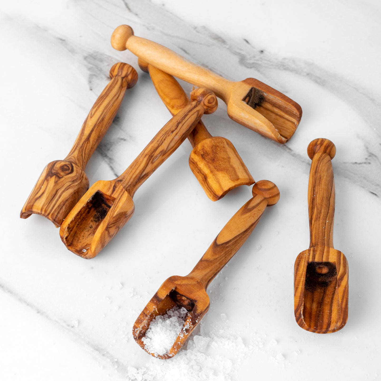Mini Wooden Scoop - Handmade from Olive Wood
