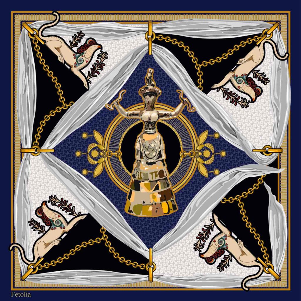 Minoan - 100% Silk Scarf