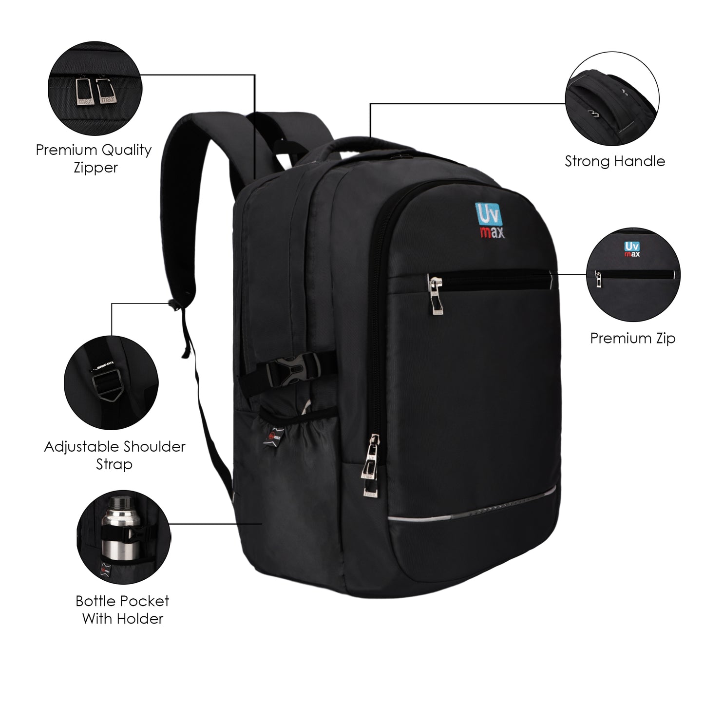 Casual College Bagpack for Men/women Size 16X4X36 CM  Color Black