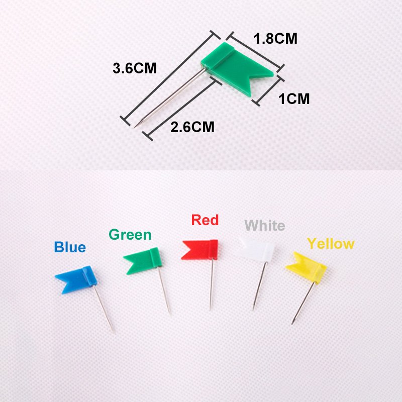 Colorful Flags Push Pins
