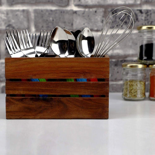 Wooden Cutlery Stand | Spoon Holder | Pen Holder | Multipurpose Stand