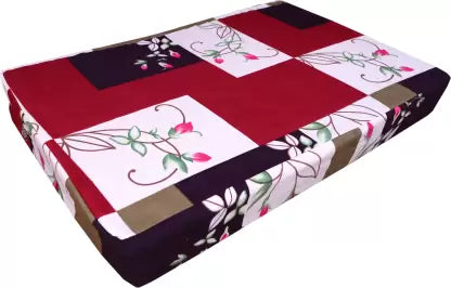 CheckMe Cotton Queen Bed Cover (Multicolor)