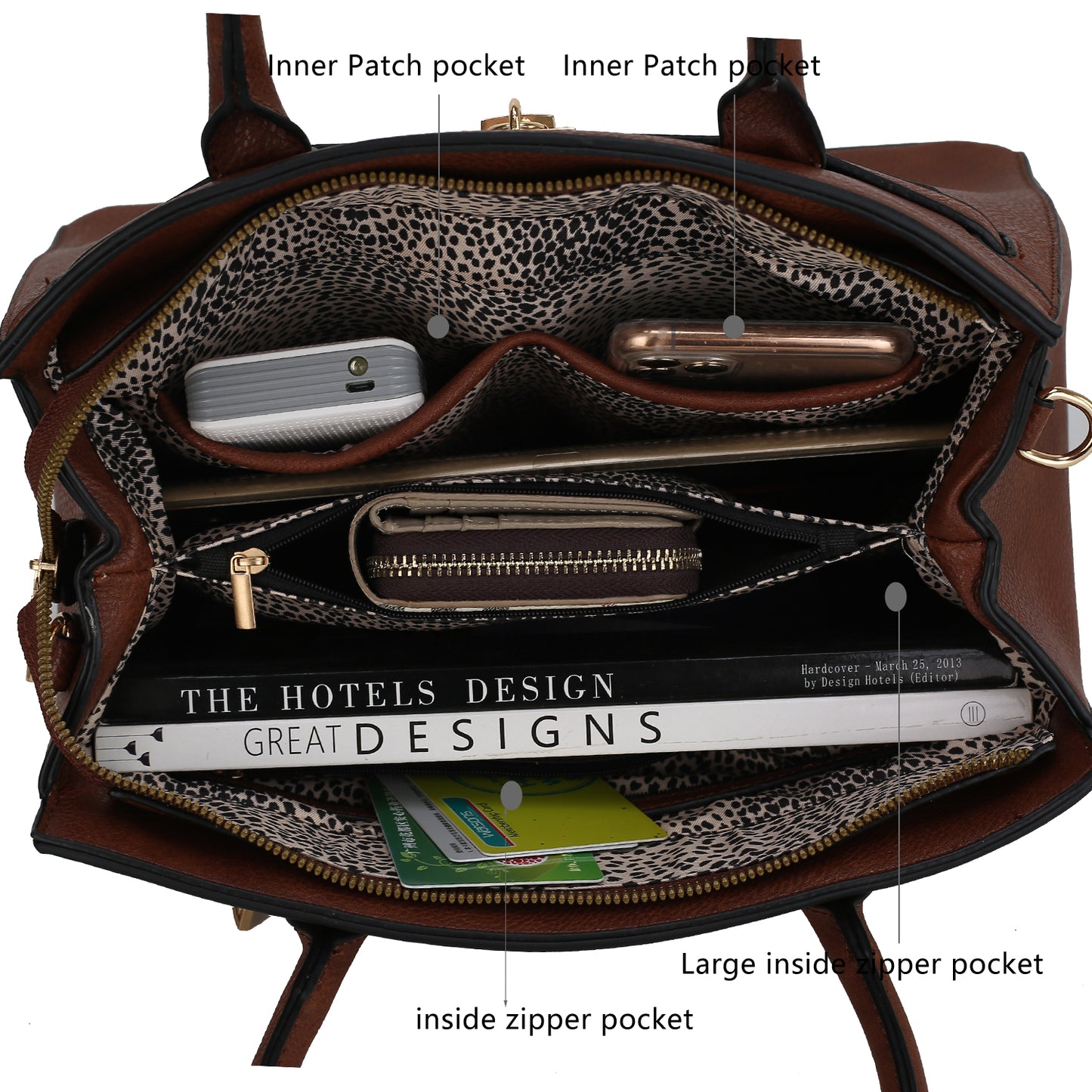 Bruna Satchel Bag with a Matching Wallet