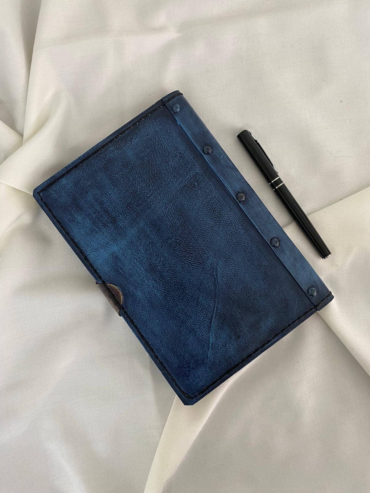 Navy Blue Color Genuine Craft Leather Notebook Journal Diary