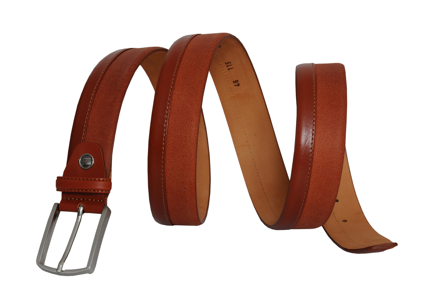 Siene Tan Leather Men Suede Belt