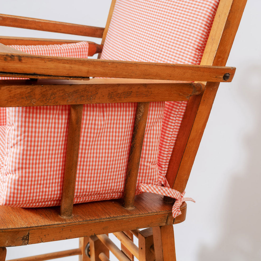 Cushion High Chair in Organic Cotton - Vichy