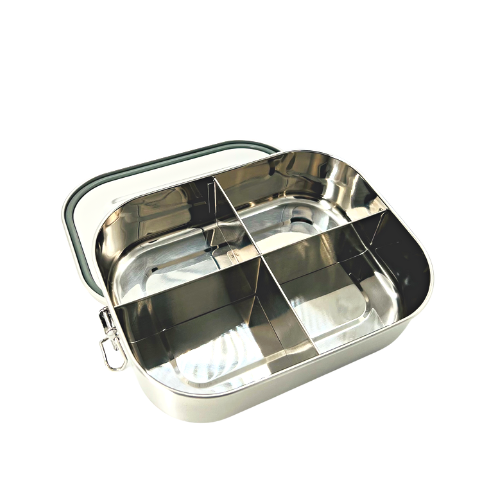 DIVIDED FOOD CONTAINER - 1400ml with 3-way compartments