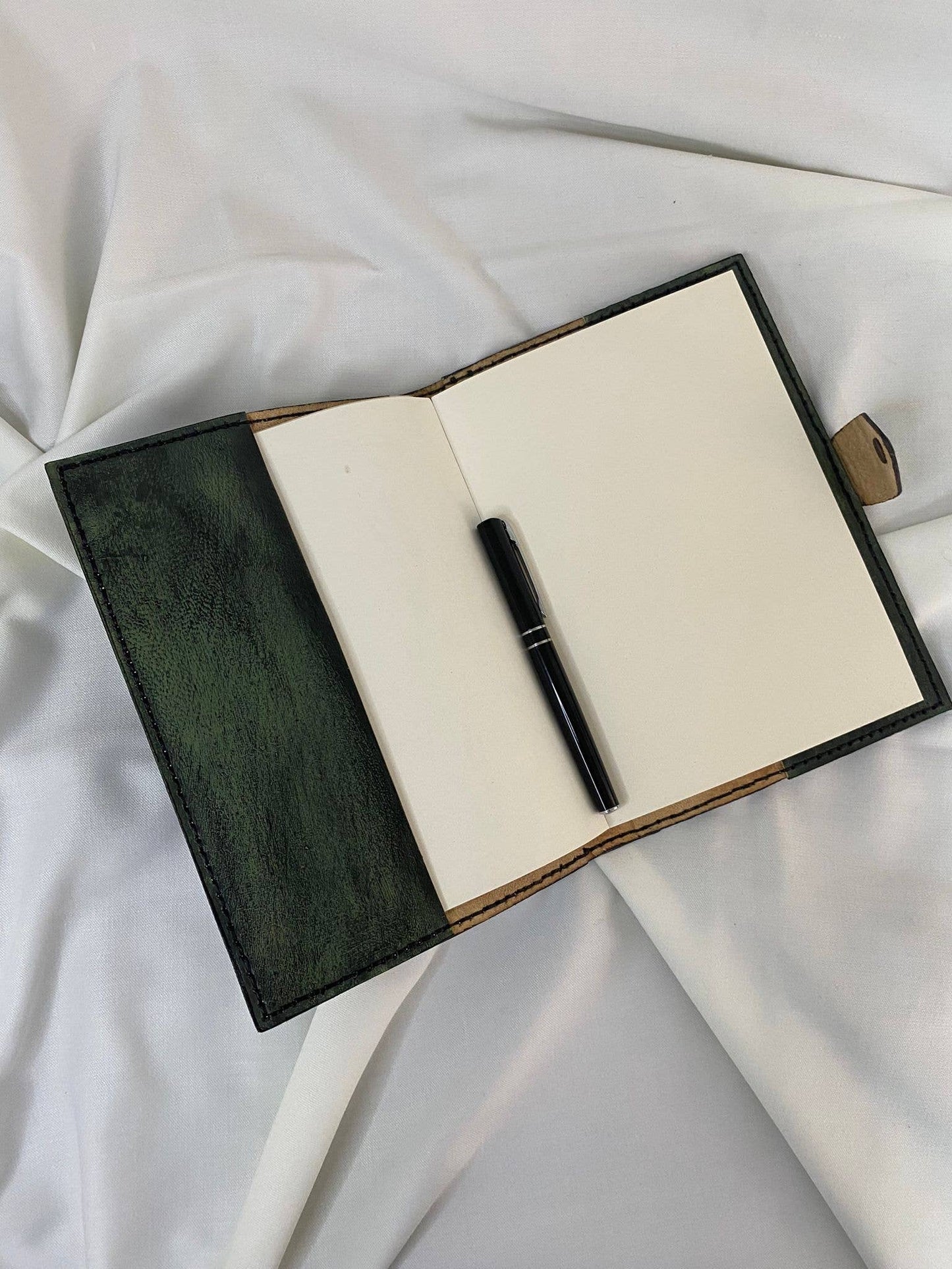 Dark Green Color Leather Craft Notebook Journal Diary