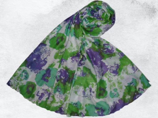 Screen Print Scarf - Pansy