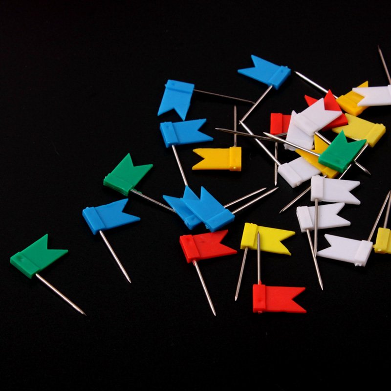 Colorful Flags Push Pins