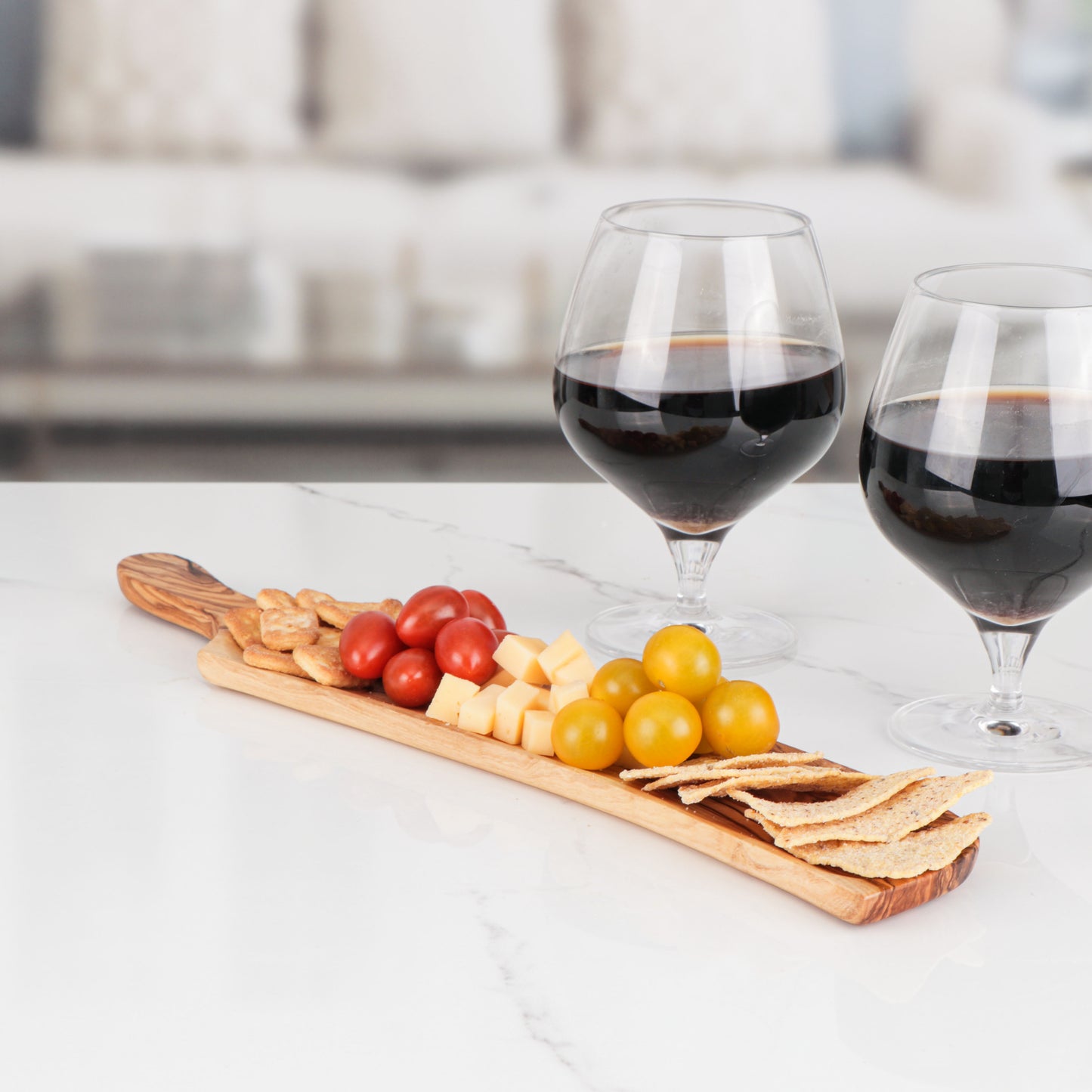 Rustic Olive Wood Charcuterie Dish – One-of-a-Kind Serving Piece