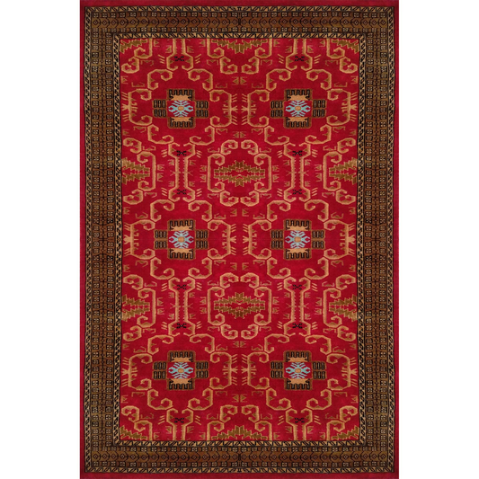 4×6 Feet Handmade Wool Carpet Palace (Red)