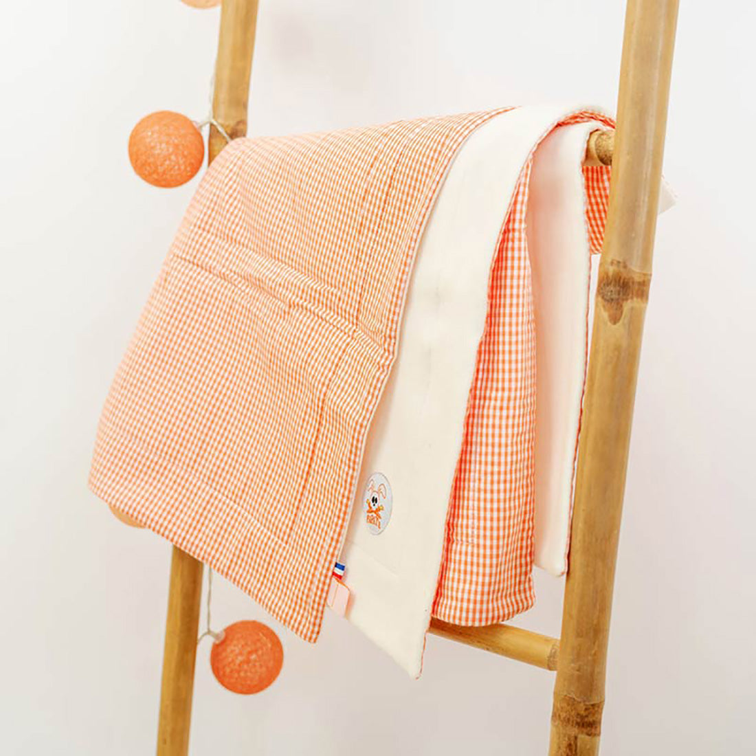 Organic Cotton Fleece Blanket -  Vichy
