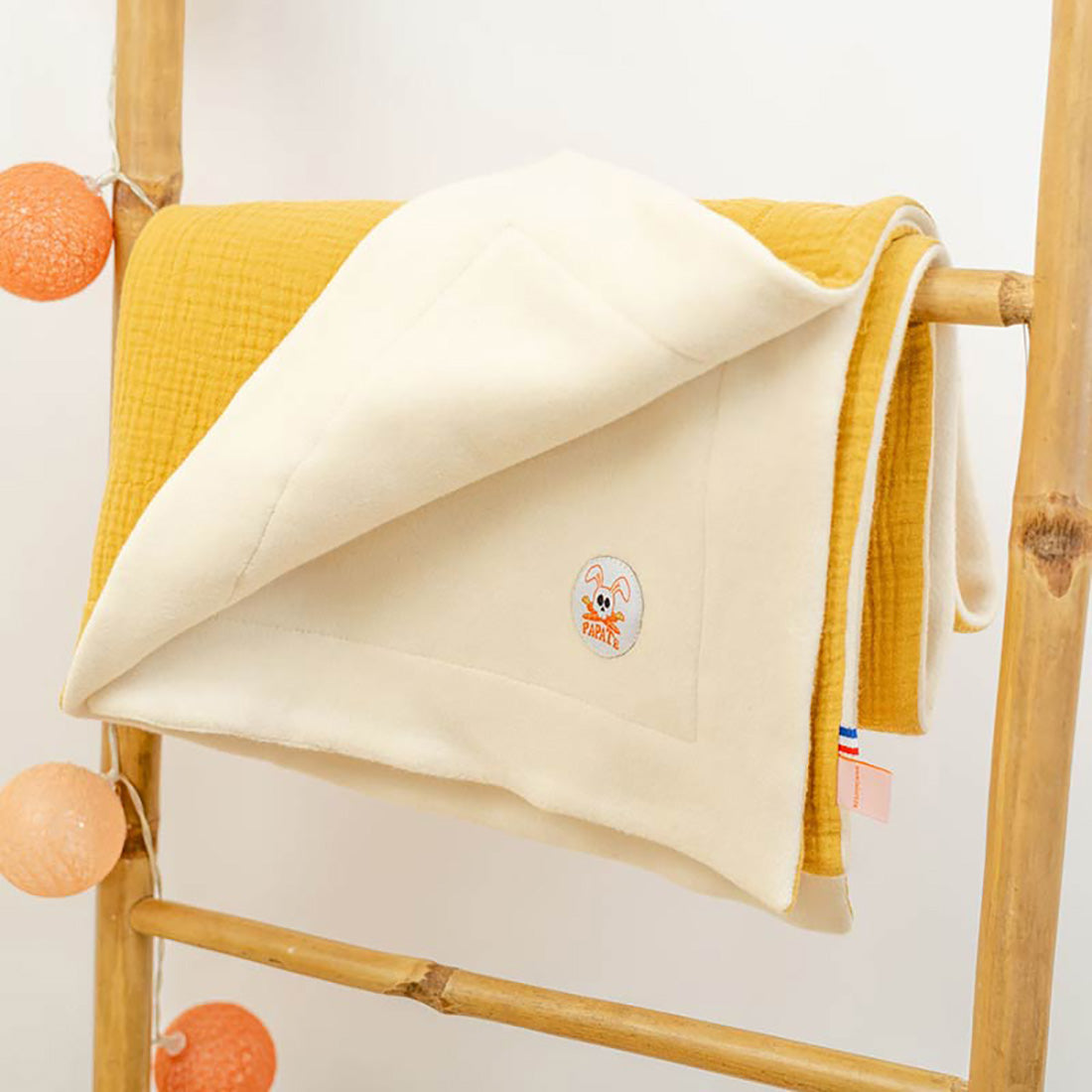 Organic Cotton Fleece Blanket -  Honey