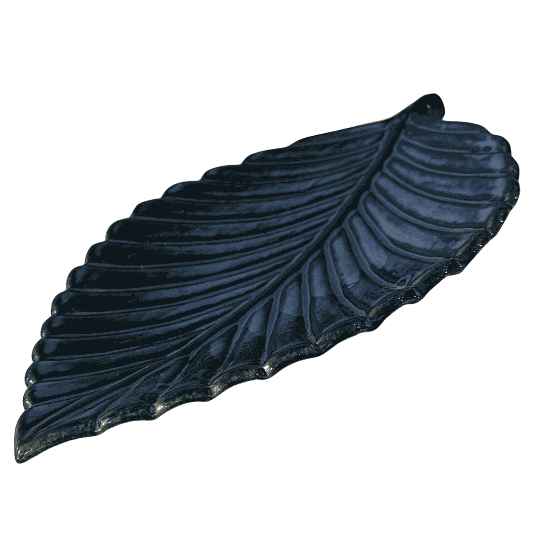 Blue Leaf Design Serving Platter