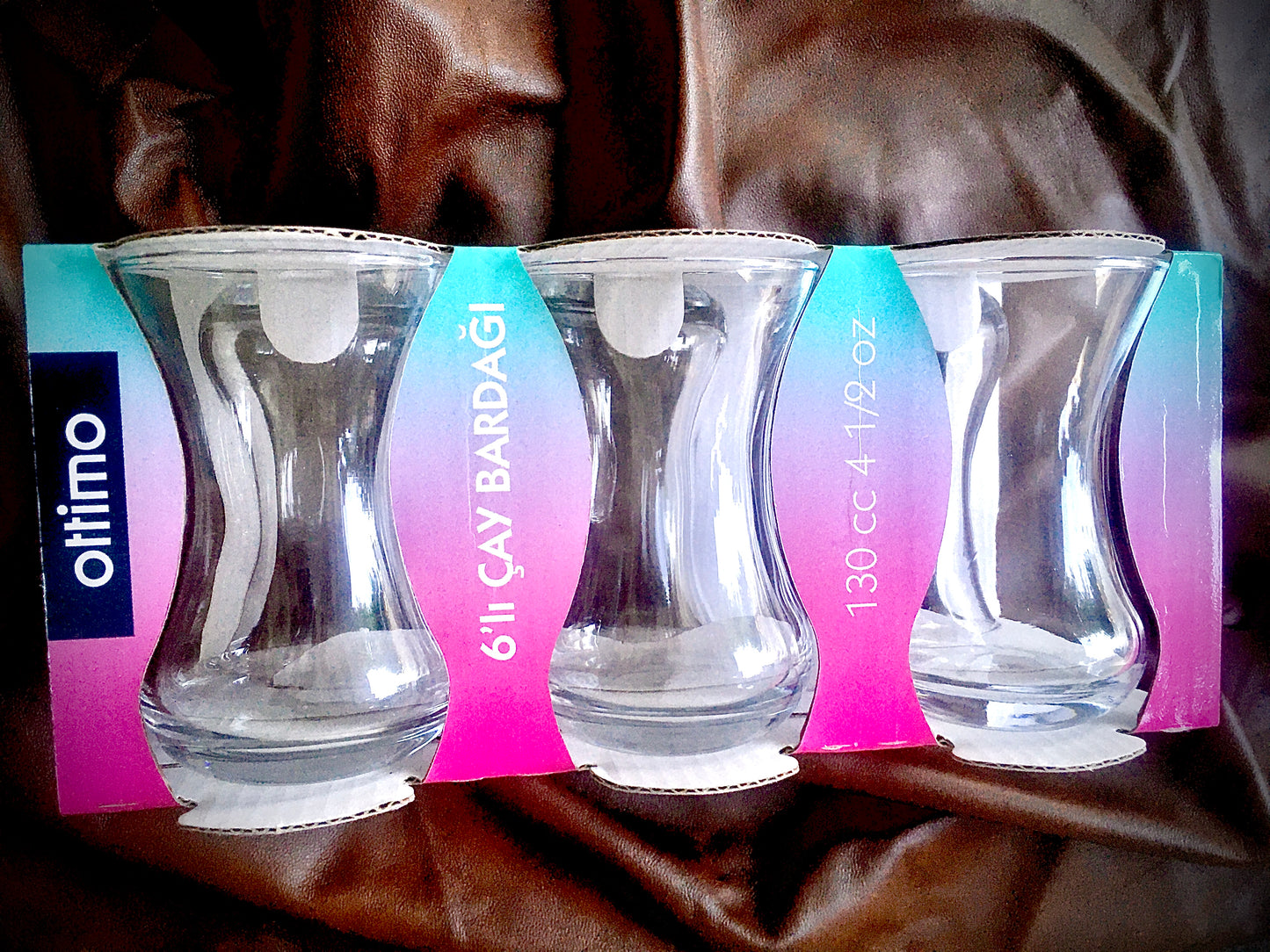 Set of 6 Turkish Tea Glasses, The Neat Glass & Whiskey Serving Glasses