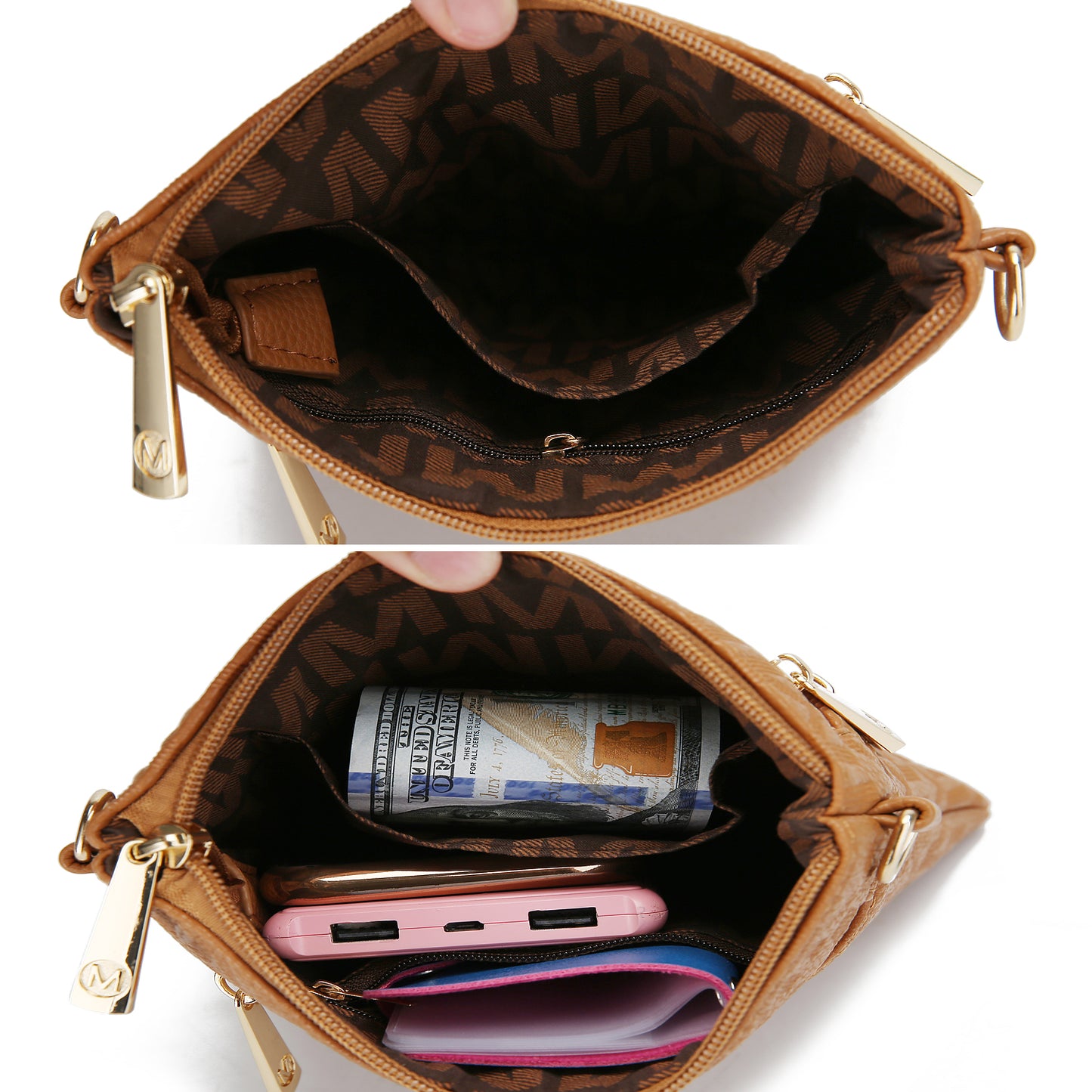 MKF Collection Andrea Milan M Signature Crossbody Bag by Mia K