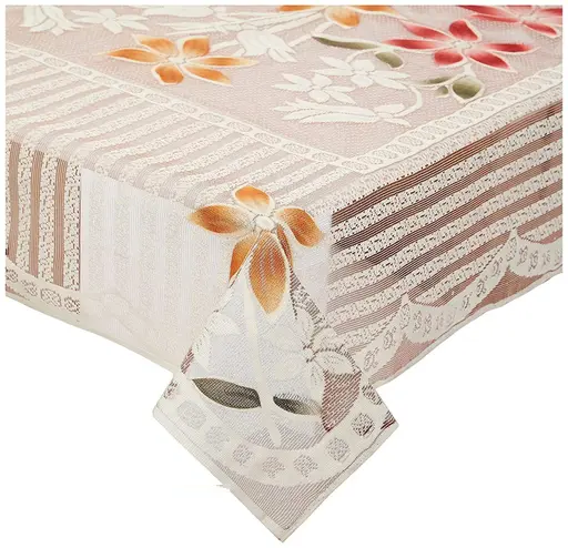 Cotton Centre Table Cover Set - Brown