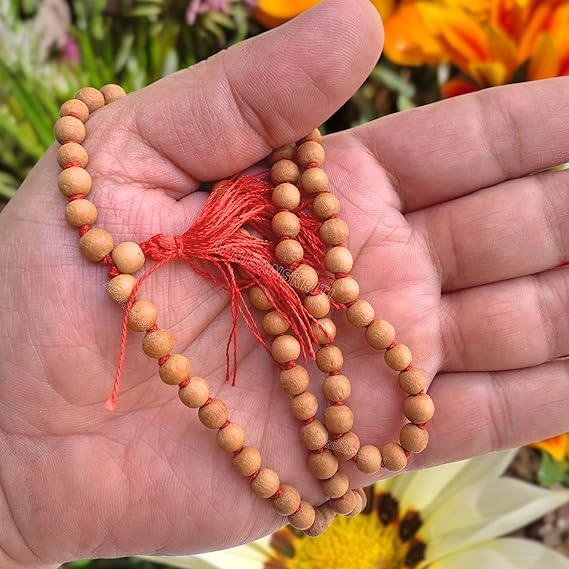 PRG Handcrafted Fragrant Sandalwood JaapMala For Pooja Chanting