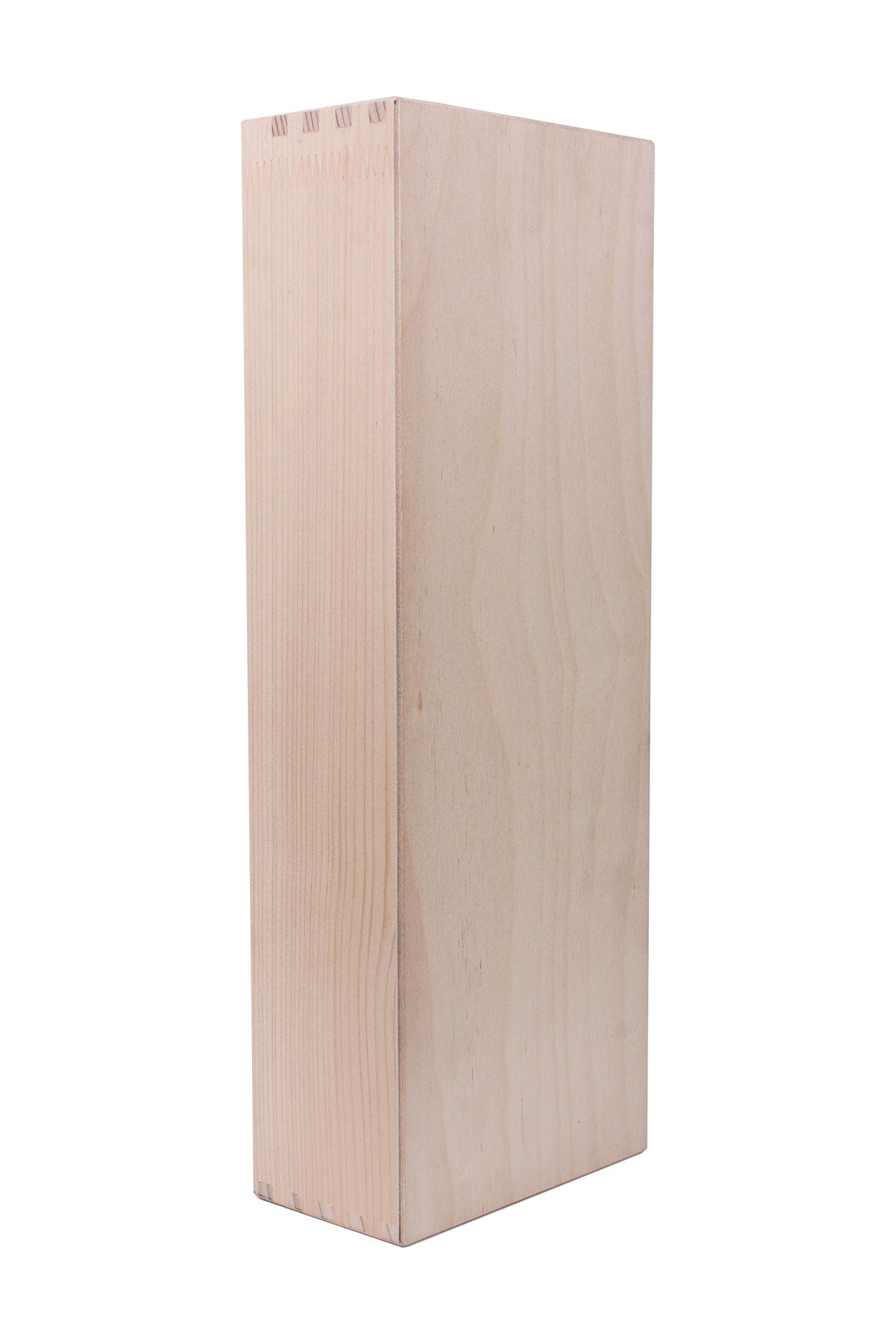 Pine box with white sliding lid - elegant organizer 40 cm