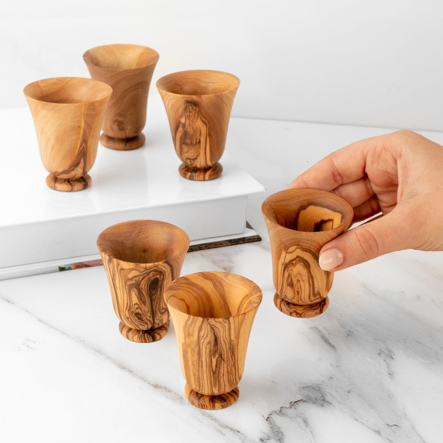 Handcrafted Olive Wood Shot Goblet