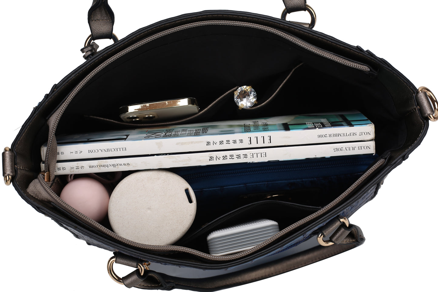 Bonnie Faux Crocodile Embossed Vegan Leather Women Satchel with Wallet