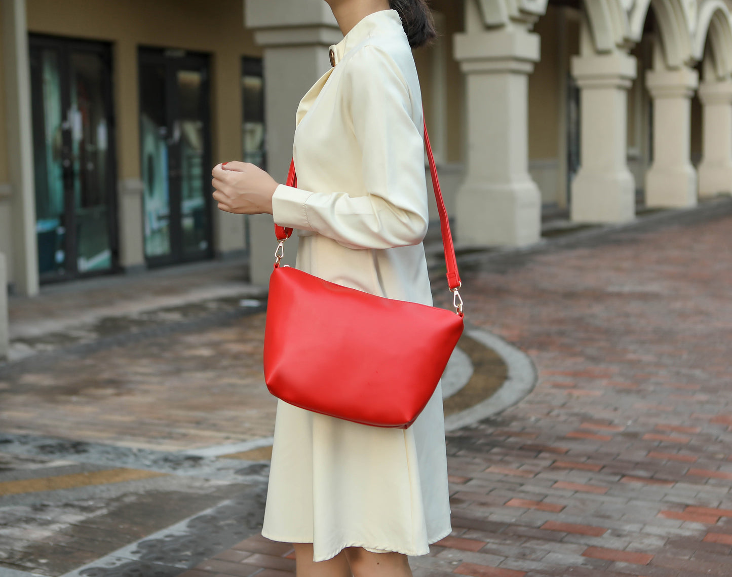 Danielle Reversible Shopper Tote Bag Crossbody Pouch