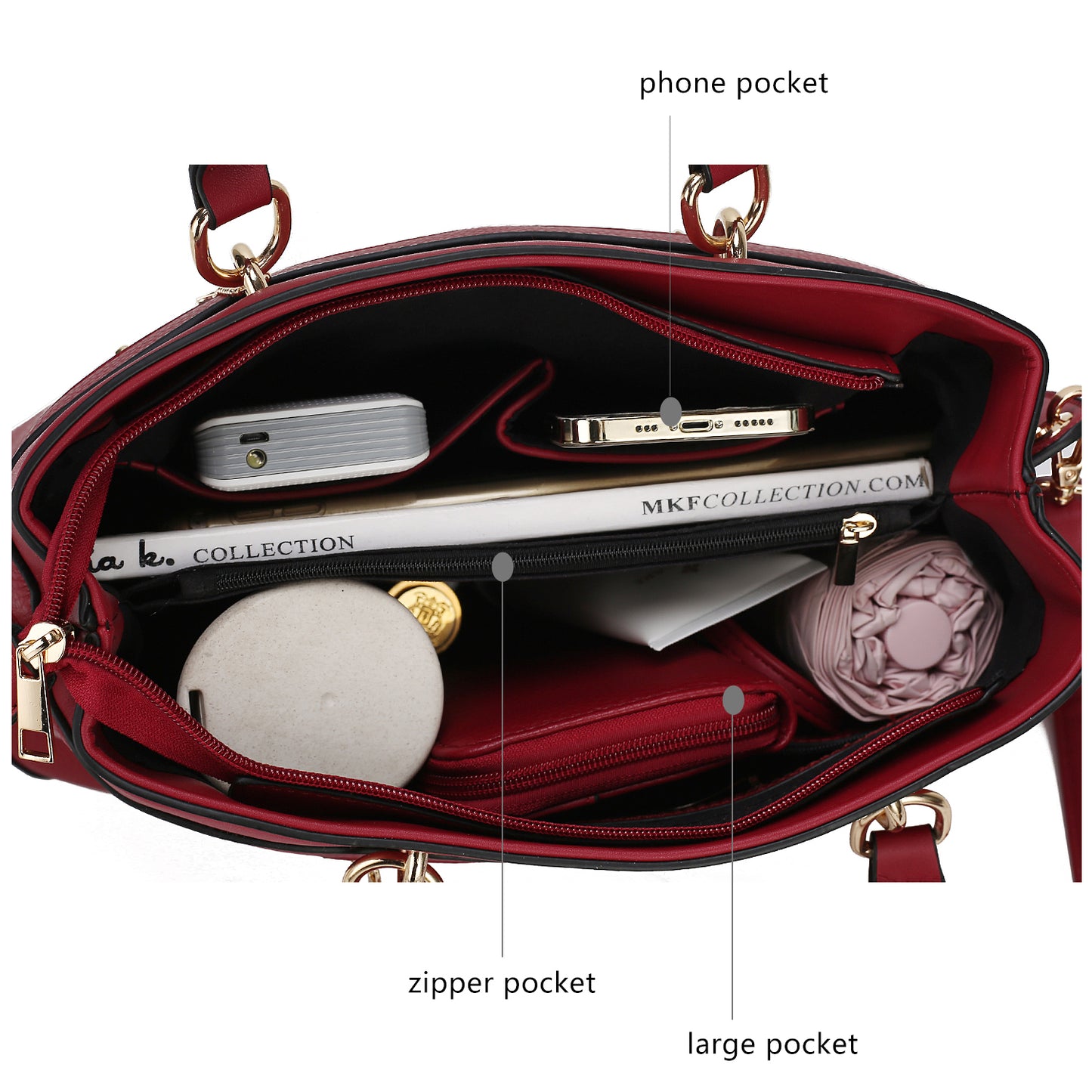 Gardenia Vegan Leather Women Tote Bag with Wallet