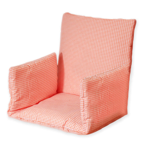 Cushion High Chair in Organic Cotton - Vichy