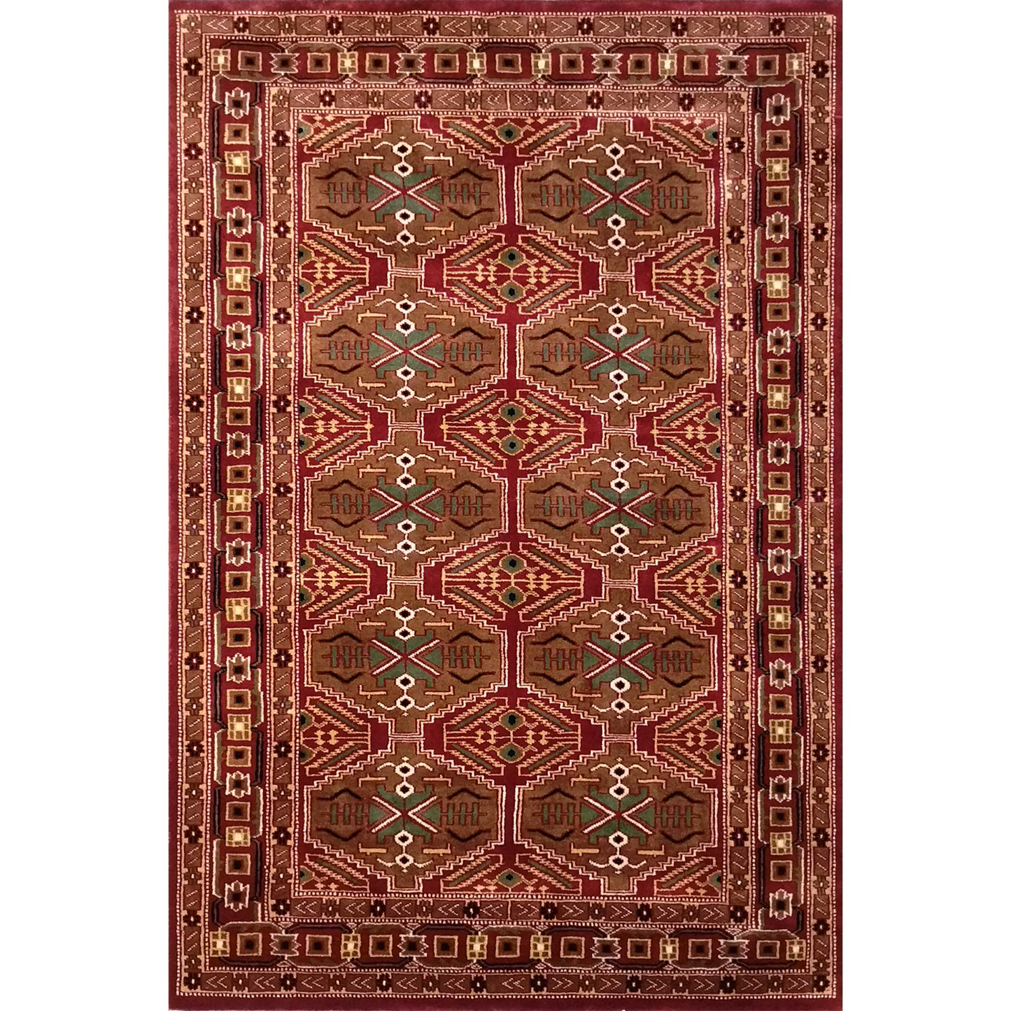 4×6 Feet Red Handmade Wool Carpet Tribal