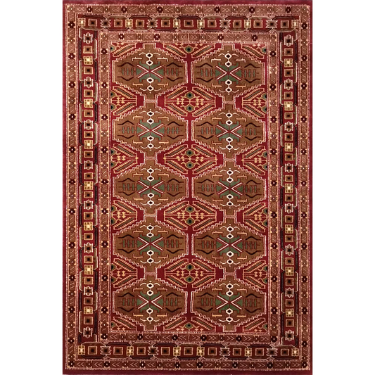 4×6 Feet Red Handmade Wool Carpet Tribal