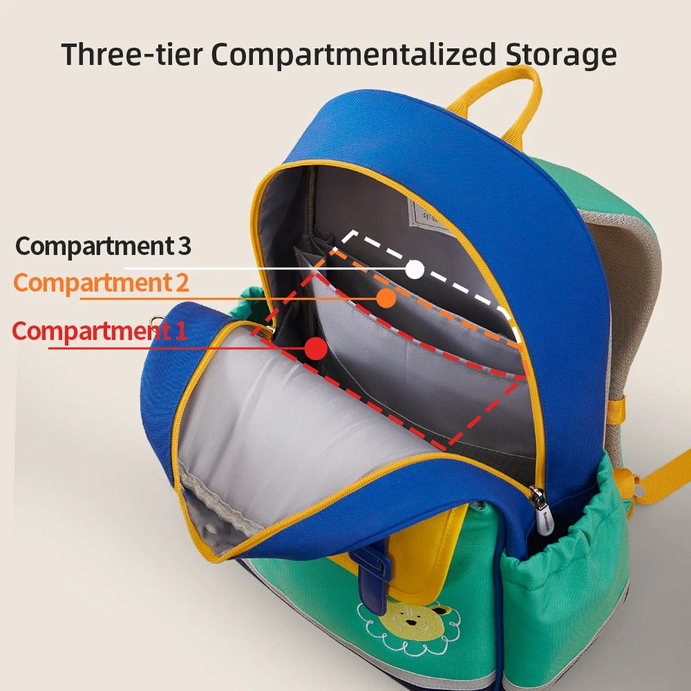 Adventure Cat and Lion Kids School Backpacks