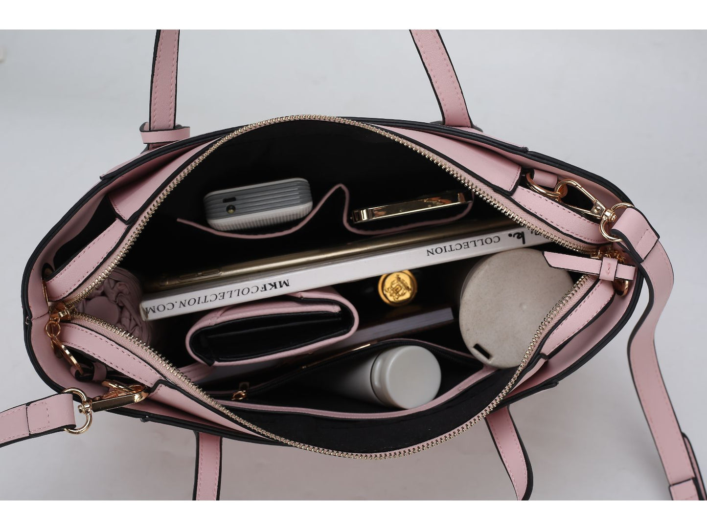 Bruna Vegan Leather Women Tote Bag with Wallet – 2 pieces